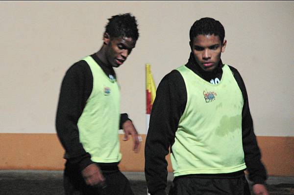 B�di Buval et Micka�l Marquet � l��chauffement