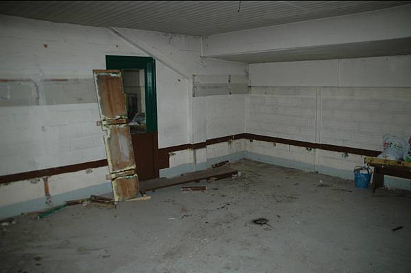 Les anciens vestiaires quelques heures avant le match Red Star  Rouen, le 17 fvrier