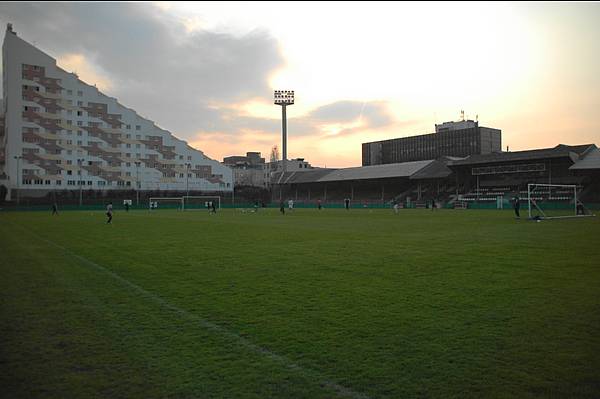 Le stade Bauer, vers 20 heures, hier soir