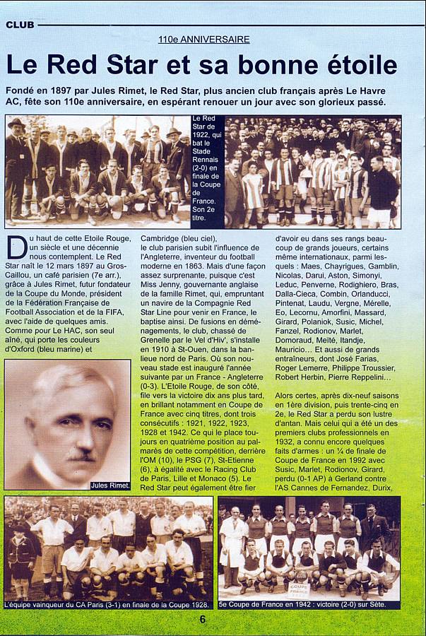 FFF Red Star 110 ans