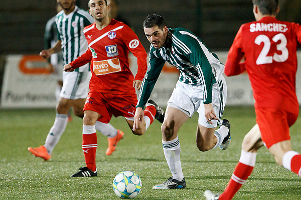 Alexis Lafon, lors du match aller devant Luzenac  Jacques Martin